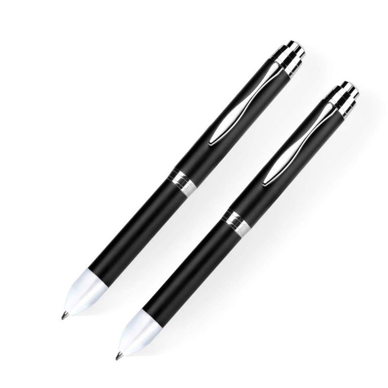 Yacig Light Up Pen, Intellectual LED Pen Light for Night Writing, Two Brightness Settings, 1x AAA Battery Powered, Easy to Operate Pack of 2 - White - Image 1